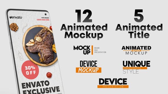 Animated Android Phone Mockup and Title Set - Videohive Download 36135842