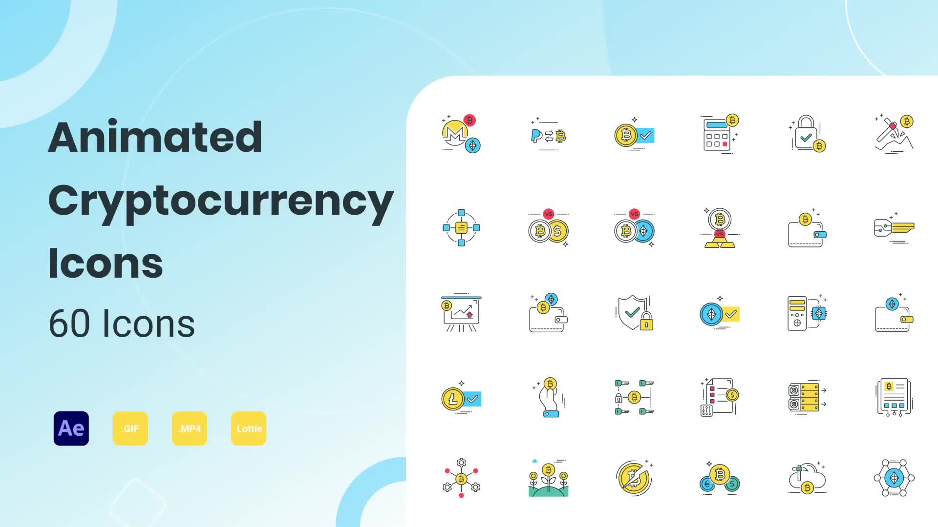 Animated Cryptocurrency Icons Set Videohive 33861378 After Effects Image 1
