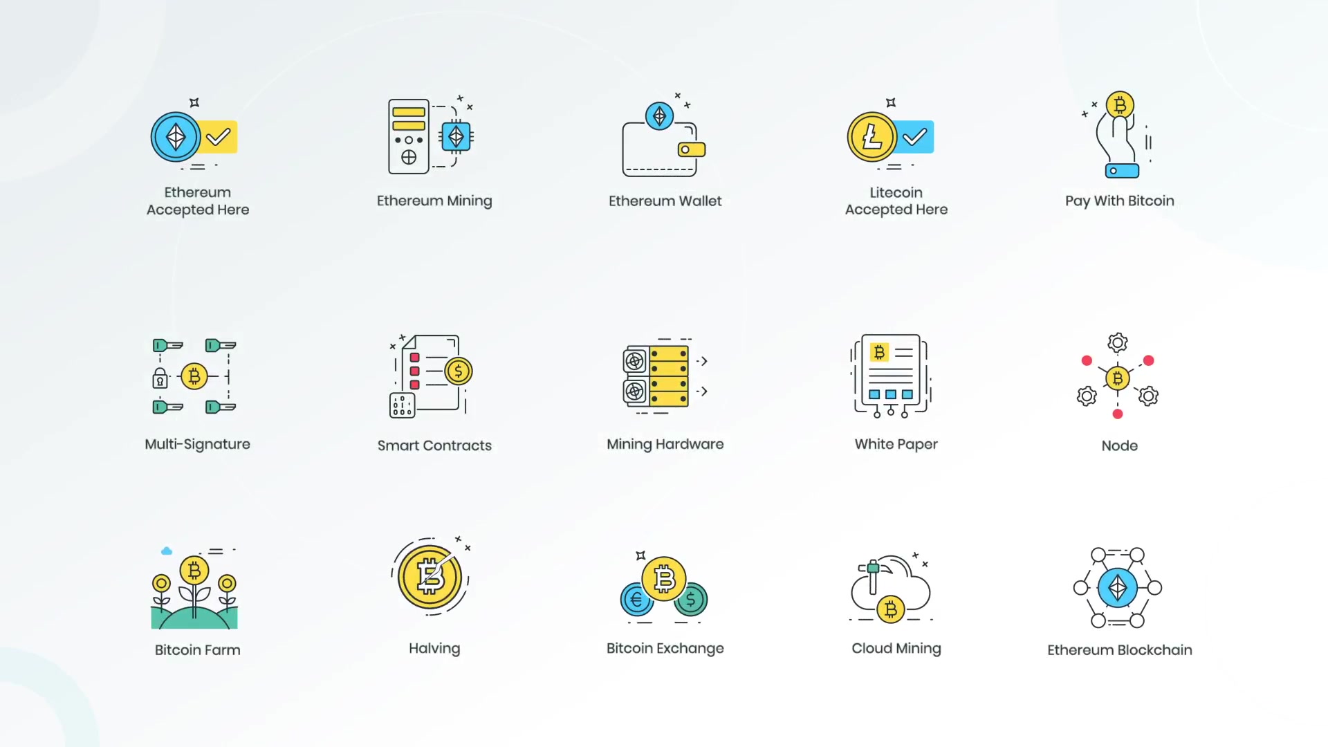 Animated Cryptocurrency Icons Set Videohive 33861378 After Effects Image 5