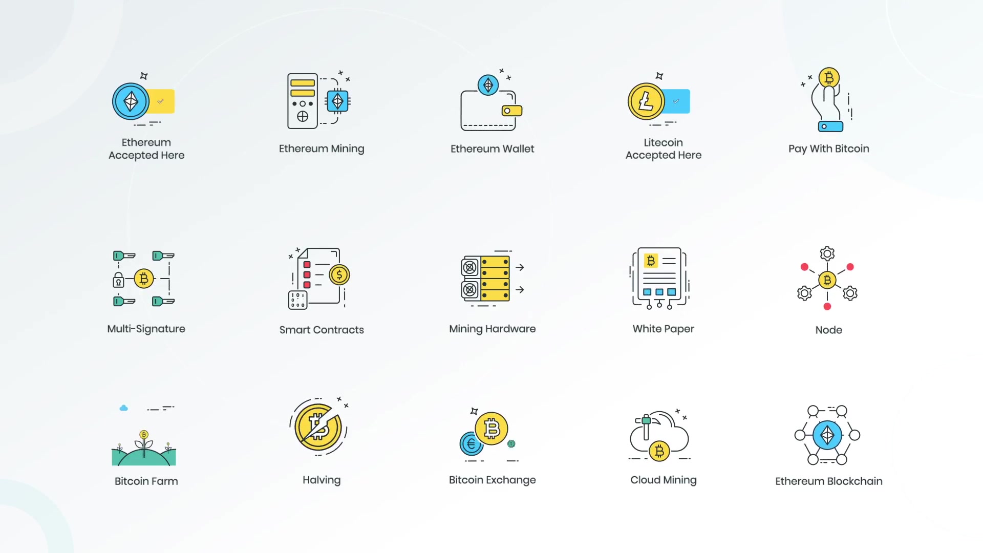 Animated Cryptocurrency Icons Set Videohive 33861378 After Effects Image 6