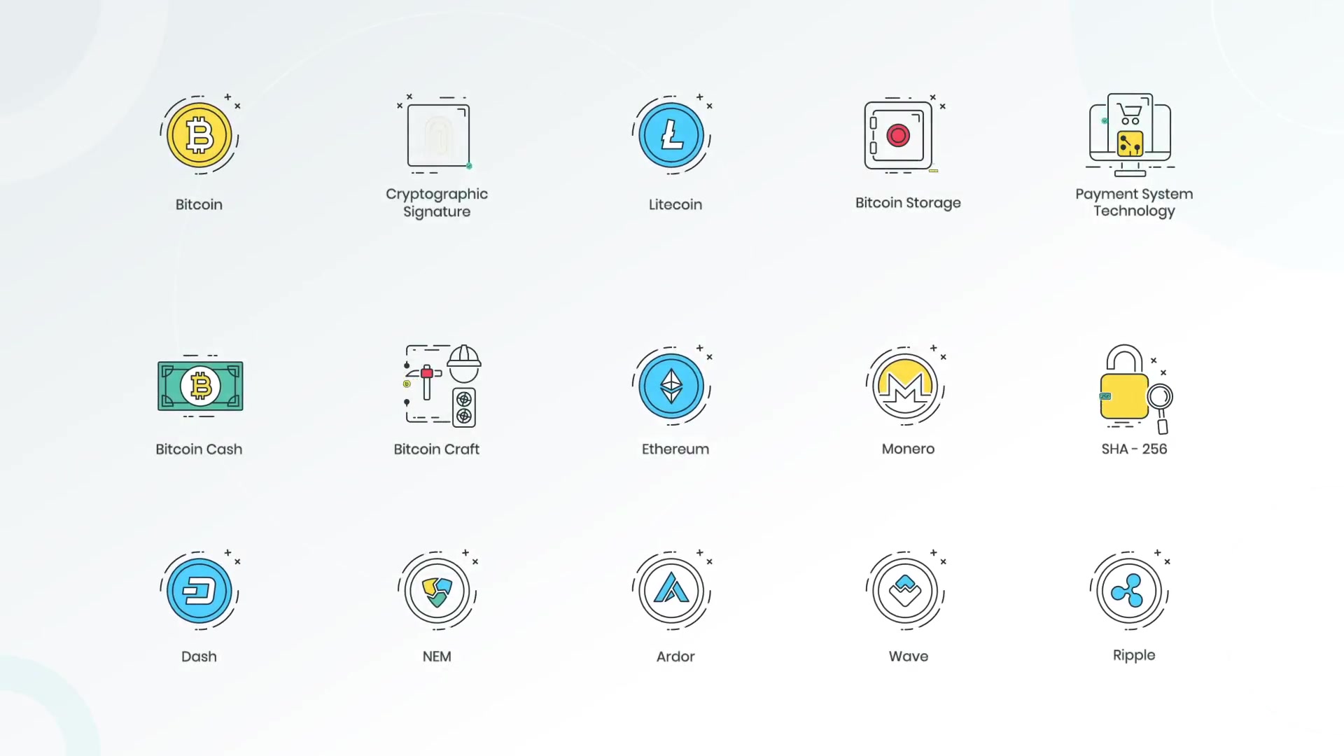 Animated Cryptocurrency Icons Set Videohive 33861378 After Effects Image 7