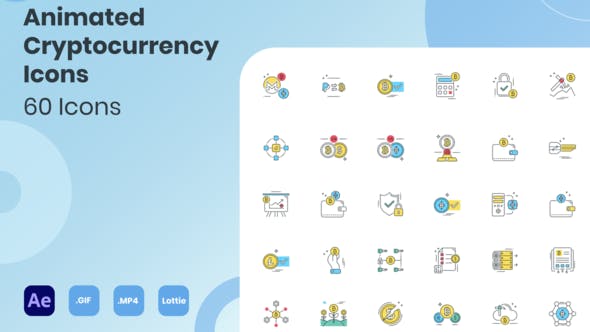 Animated Cryptocurrency Icons Set - Download Videohive 33861378