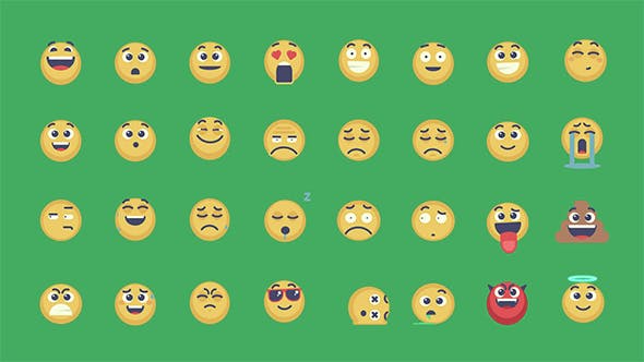 Animated Emoticons Pack - Videohive Download 15083973