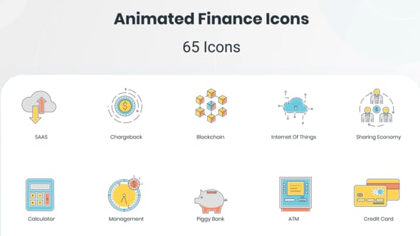 Animated Finance Icon Set - 33860183 Download Videohive