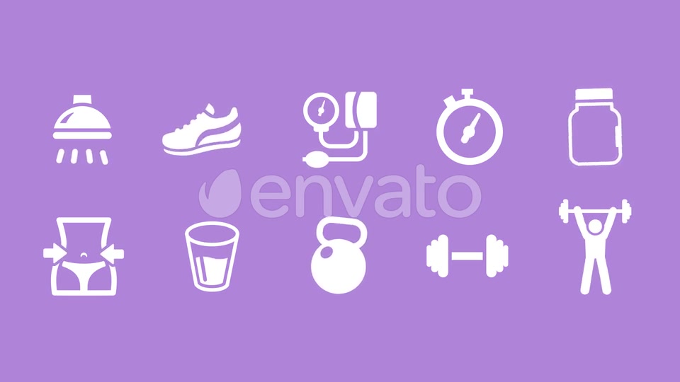 Animated Fitness Icons Videohive 24058519 After Effects Image 10