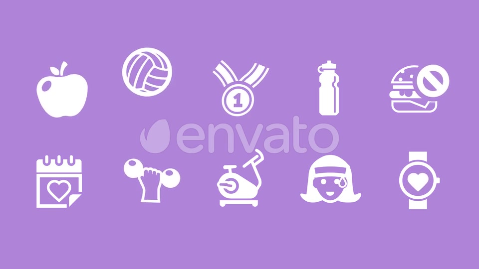 Animated Fitness Icons Videohive 24058519 After Effects Image 4