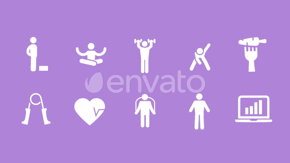 Animated Fitness Icons Videohive 24058519 After Effects Image 6