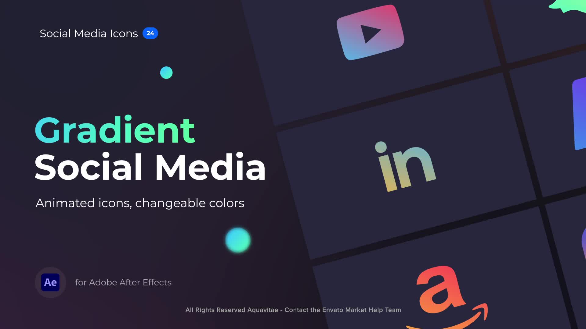 Animated Gradient Social Media Icons Videohive 38326740 After Effects Image 1