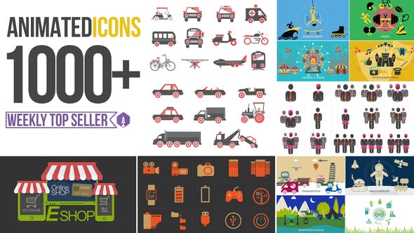 Animated Icons 1000+ - Videohive 8922626 Download
