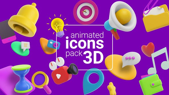 Animated Icons 3D - 32387502 Videohive Download