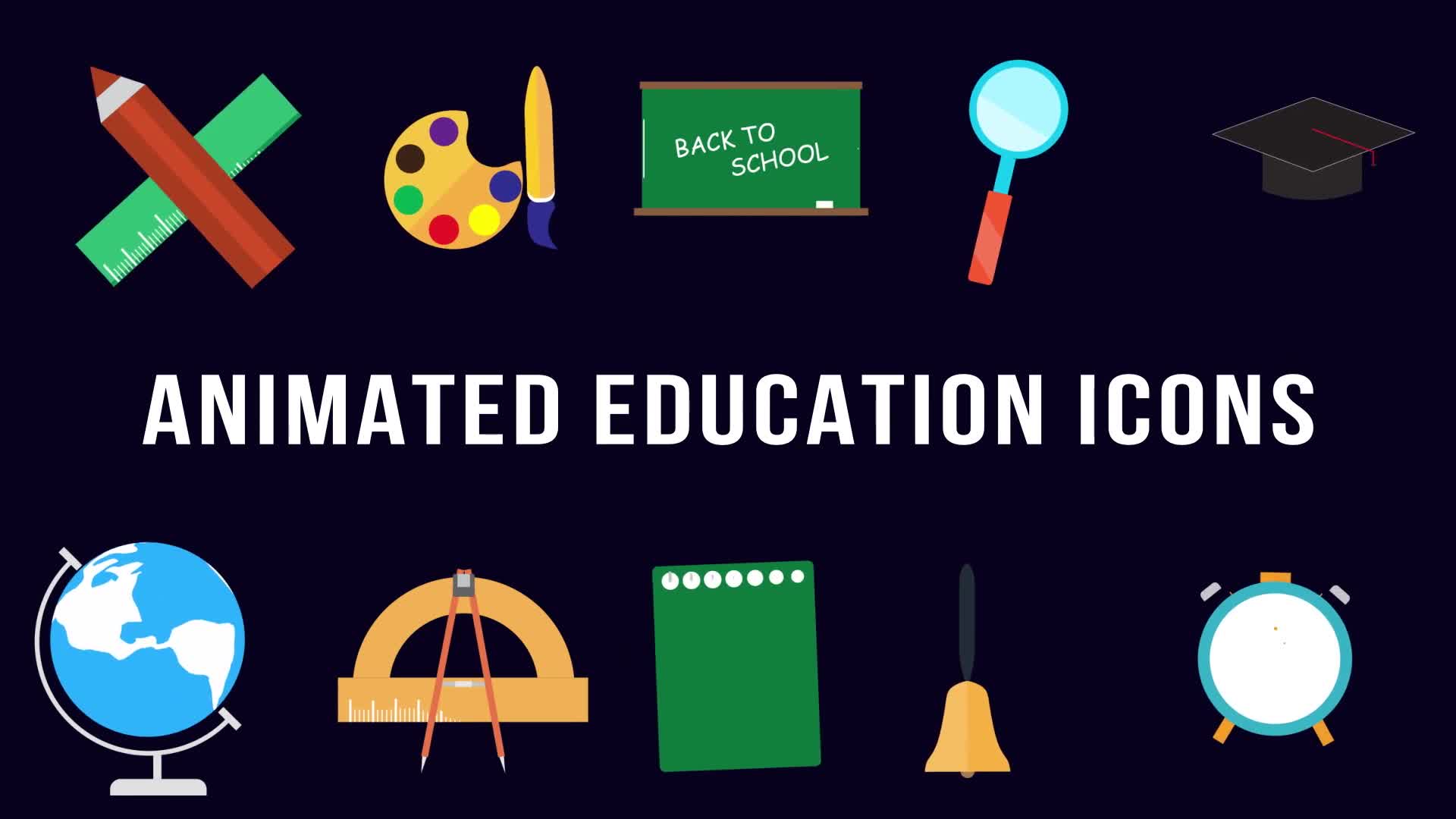 Animated Icons Education Videohive 36153023 After Effects Image 1