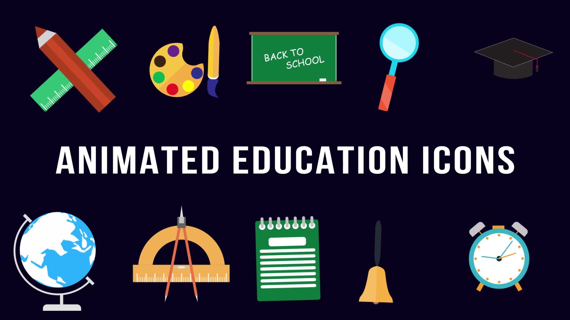 Animated Icons Education Videohive 36153023 After Effects Image 2
