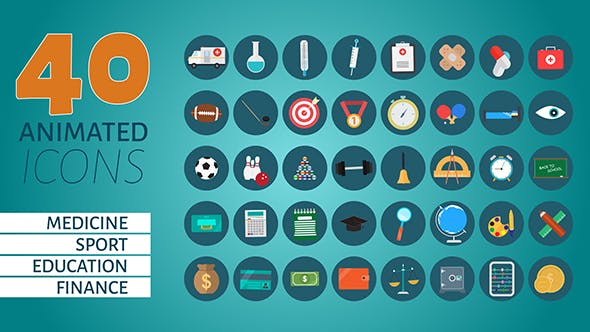 Animated Icons - Videohive Download 14824976