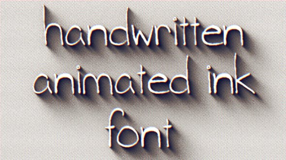 Animated Ink Font - Download Videohive 12001699