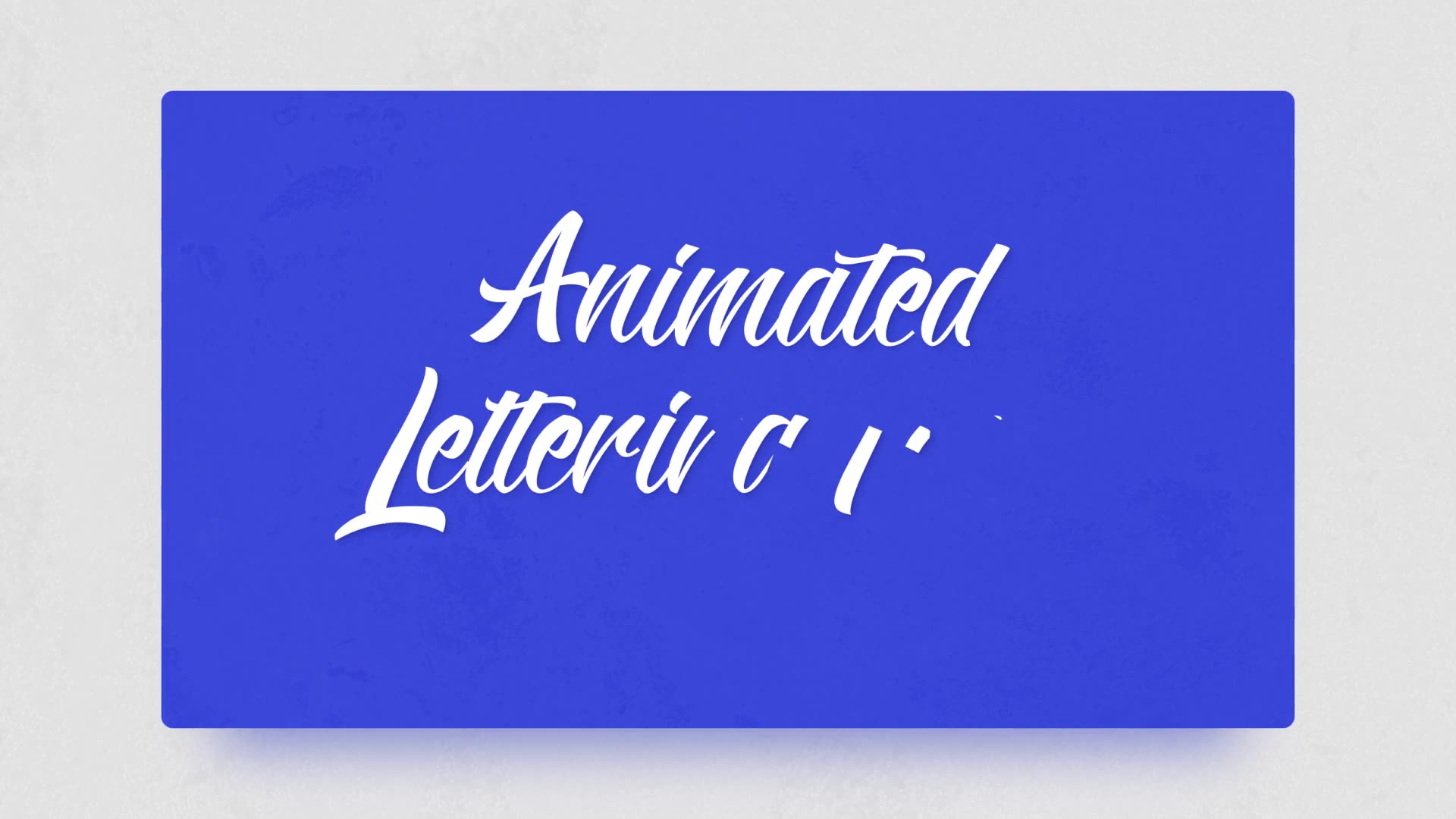 Animated Lettering Font Videohive 24036527 After Effects Image 3