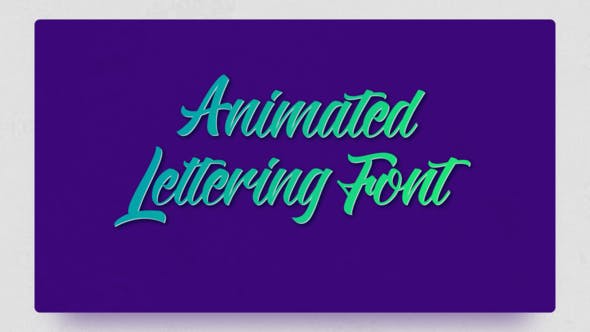 Animated Lettering Font - 24036527 Download Videohive