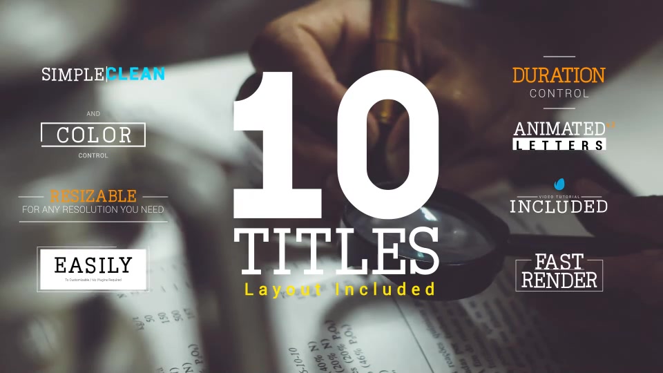 Animated Letters & 10 Titles Layout 2 - Download Videohive 19528794