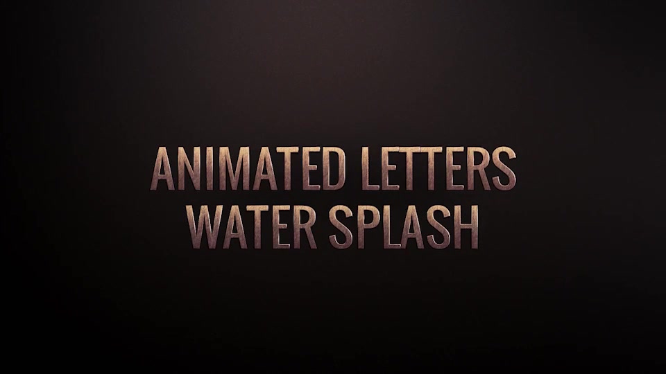 Animated Letters Water Splash Package Videohive 7255789 After Effects Image 13