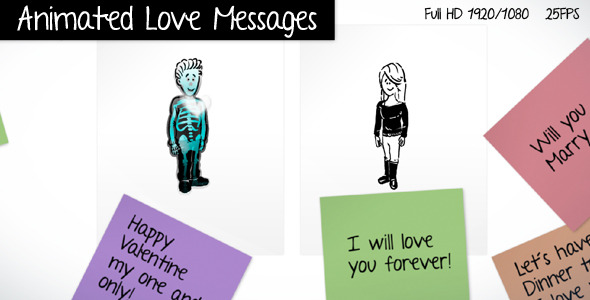 Animated Love Messages - Download Videohive 3995466