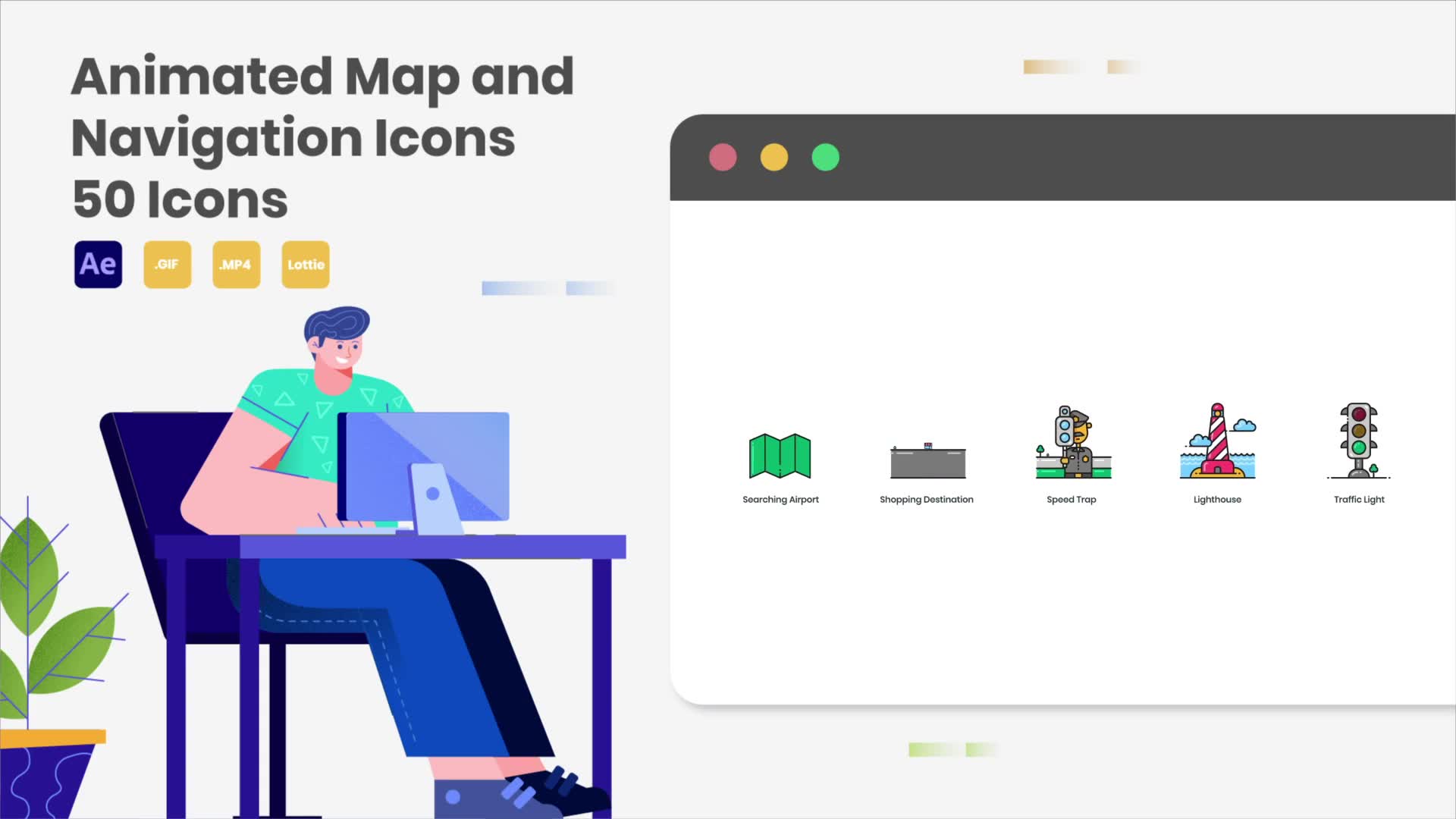 Animated Map and Navigation Icons Videohive 34972301 After Effects Image 9