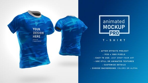 Animated Mockup PRO: 360 Animated T shirt Mockup Template - 30892735 Videohive Download
