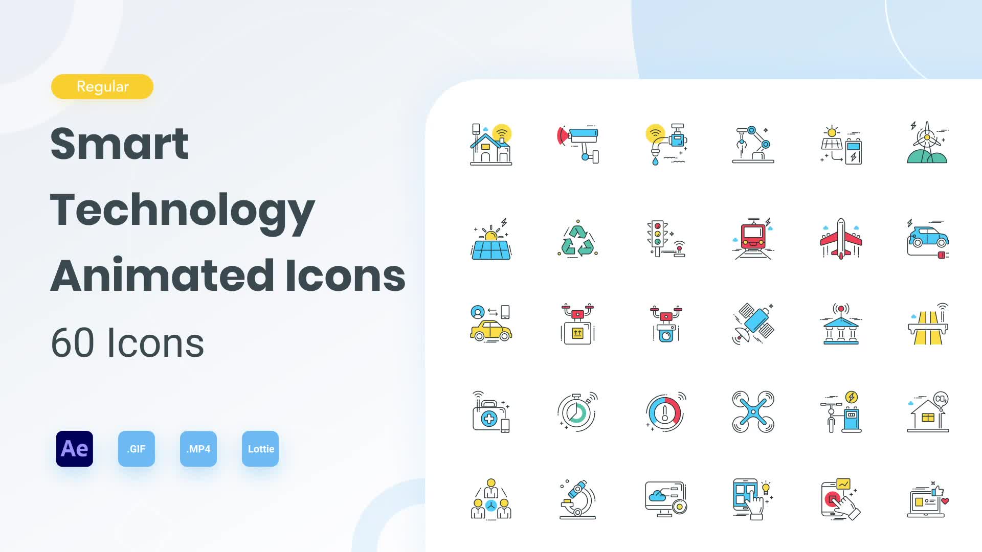 Animated Smart Technology Icons Videohive 29704199 After Effects Image 1