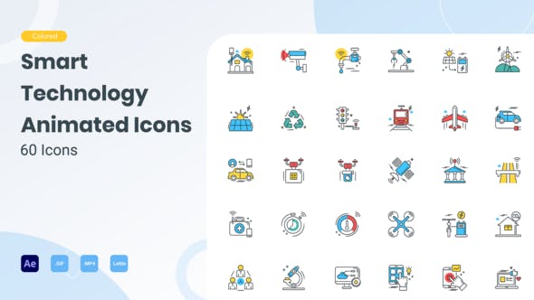 Animated Smart Technology Icons - 29704199 Videohive Download