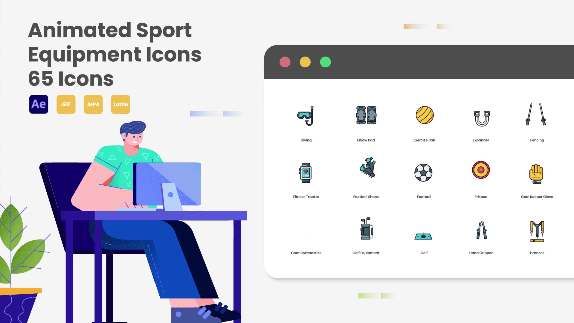Animated Sport Equipment Icons Videohive 34907080 After Effects Image 5