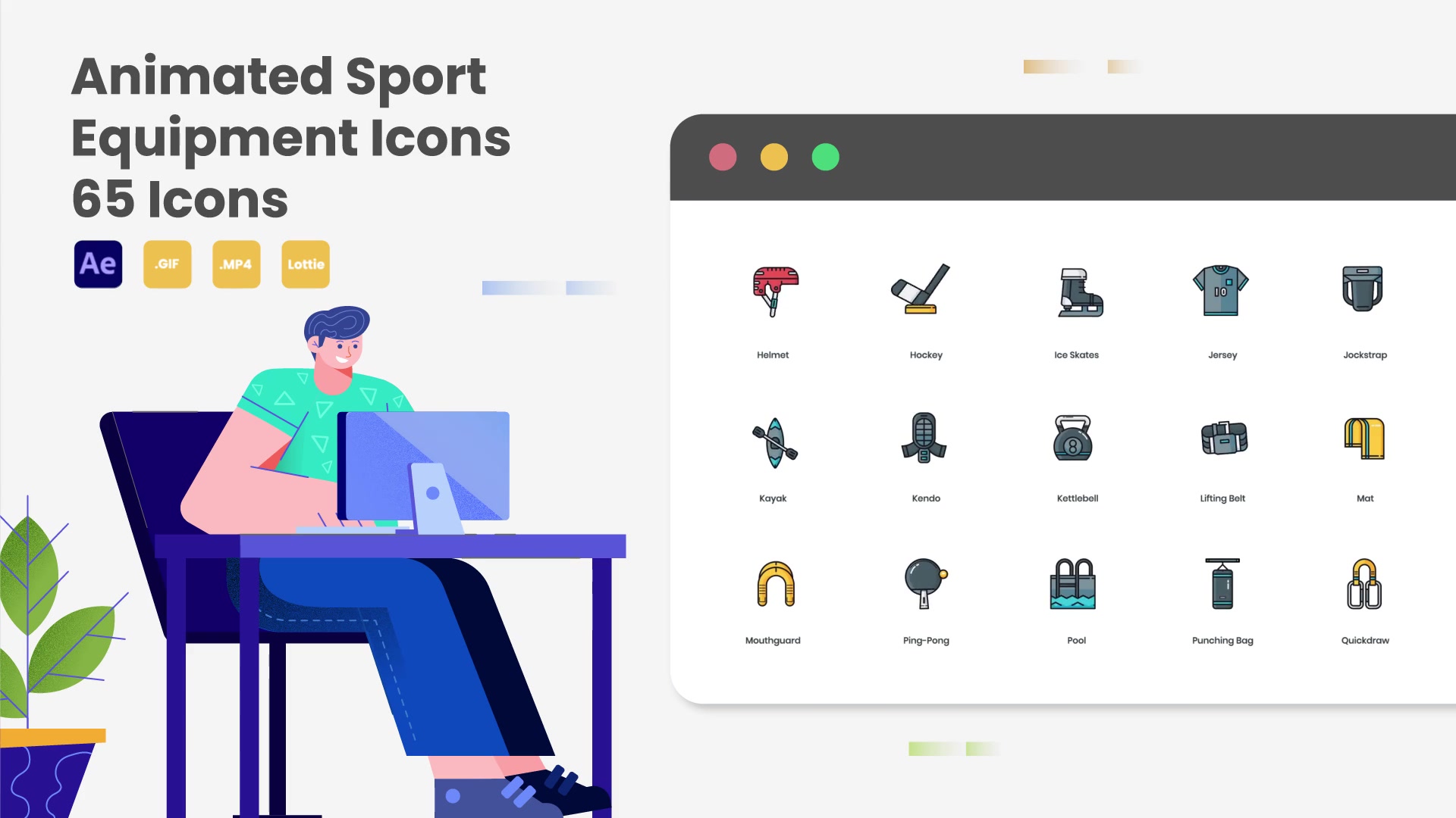 Animated Sport Equipment Icons Videohive 34907080 After Effects Image 6