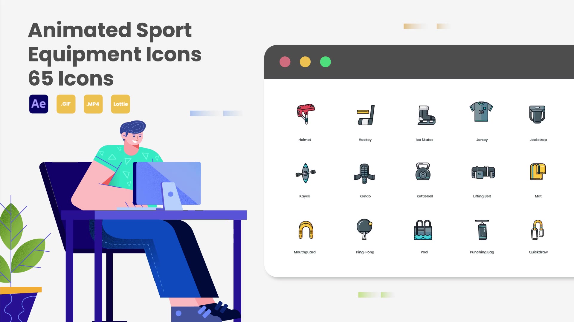 Animated Sport Equipment Icons Videohive 34907080 After Effects Image 8