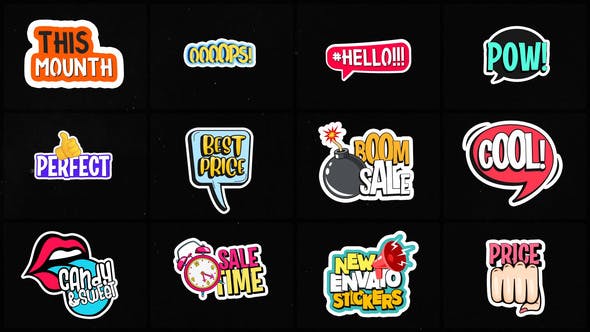 Animated Stickers - Download 36319312 Videohive