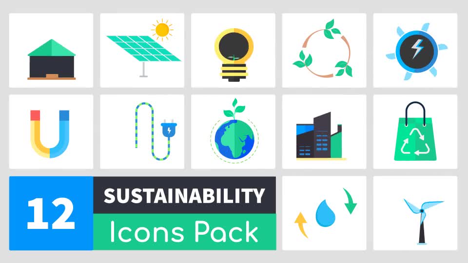 Animated Sustainability Icons Pack Videohive 24518400 After Effects Image 1