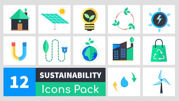 Animated Sustainability Icons Pack - 24518400 Videohive Download