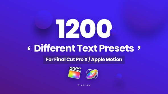Animated Text Presets for Final Cut Pro and Apple Motion - 23310372 Videohive Download