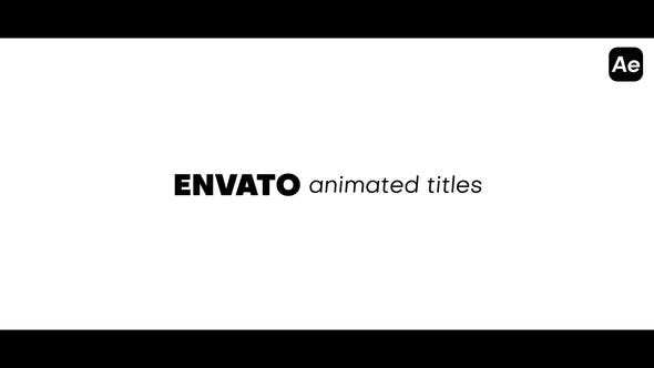 Animated Titles - Videohive Download 35617607