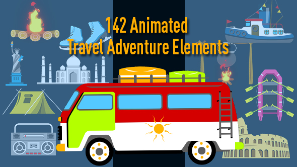 Animated Travel Adventure Elements - Download Videohive 17316384