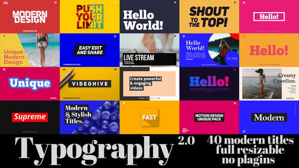 Animated Typography Titles - Videohive 23870245 Download