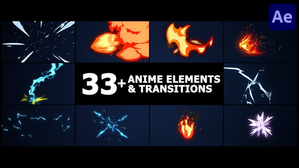Anime Elements And Transitions | After Effects - Download Videohive 38162587
