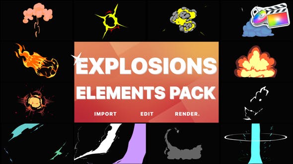 Anime Explosion Elements | FCPX - Download 37581473 Videohive