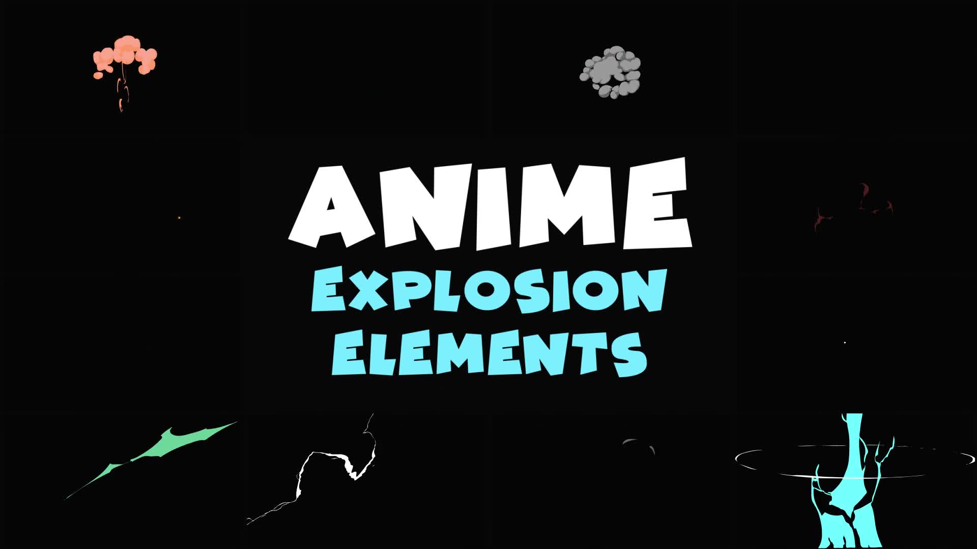 Anime Explosion Elements | Premiere Pro MOGRT Videohive 37630861 Premiere Pro Image 1