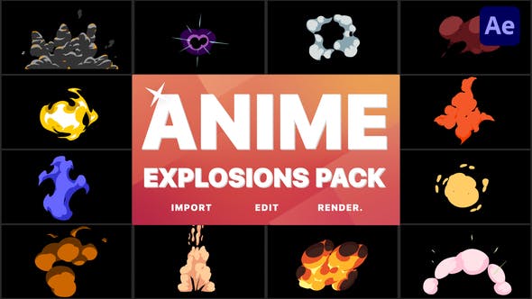 Anime Explosions | After Effects - Download 39168289 Videohive