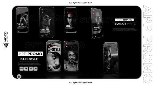 App Promo Dark Style - Videohive Download 28526176