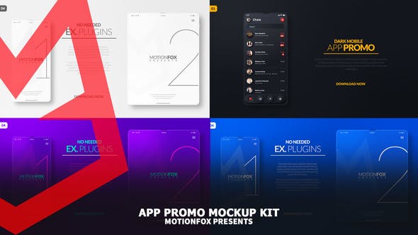 App Promo Mockup Kit Dark & White - 27493299 Download Videohive
