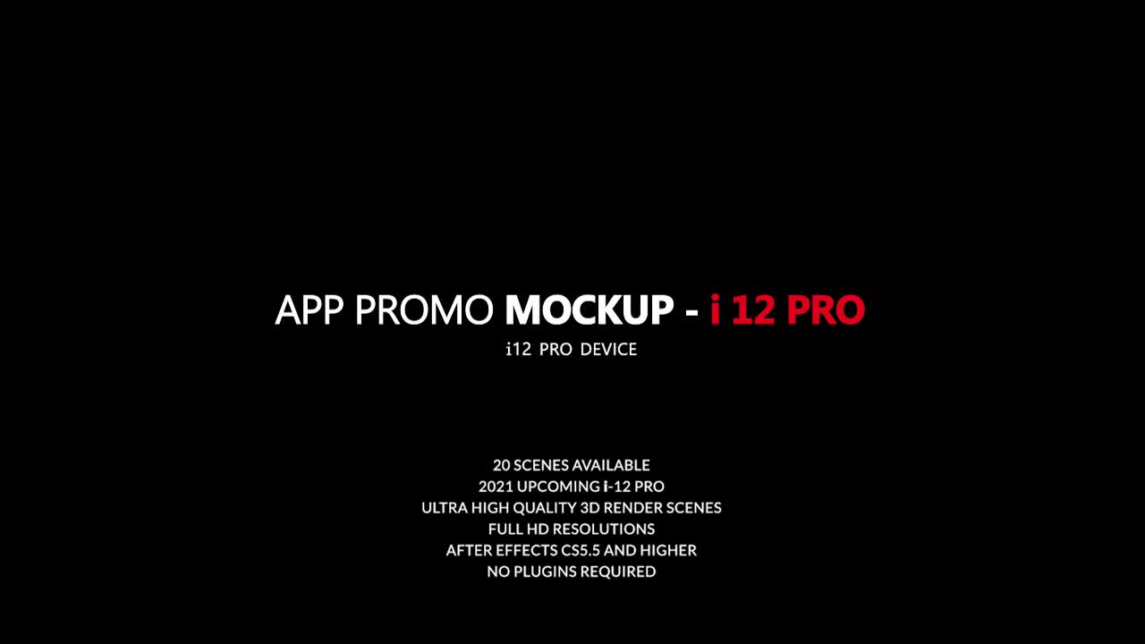 App Promo Mockup Kit Phone 12 Pro Device Videohive 27667557 After Effects Image 1