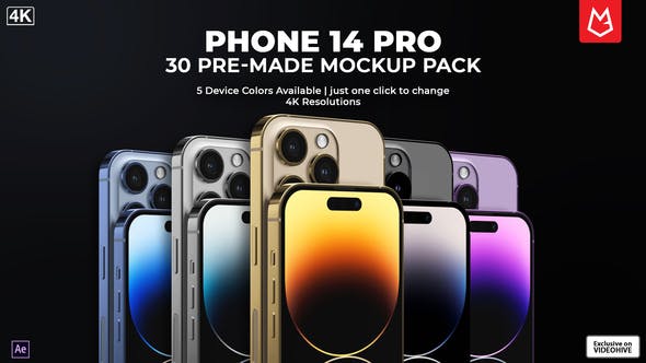 App Promo Phone 14 Pro Mockup Pack - Download 40526693 Videohive
