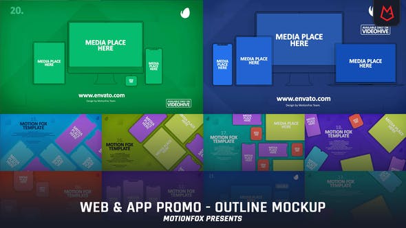 App & Web Promo Wireframe Device Mockup - 24598073 Videohive Download