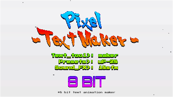 Arcade Text Maker 8bit Glitch Titles - Download Videohive 20774500
