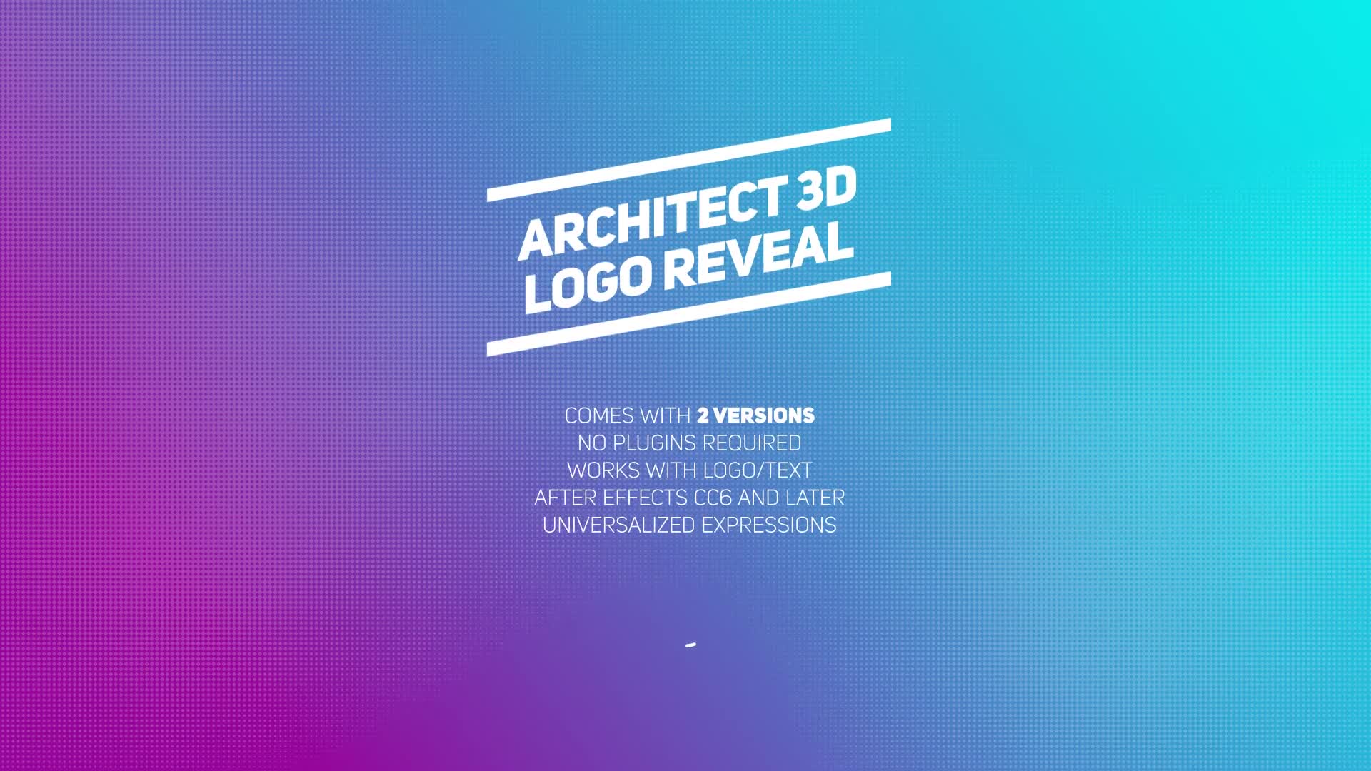Architect 3D Logo Reveal Videohive 26536497 After Effects Image 1