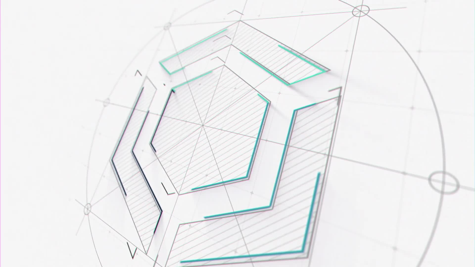 Architectural Sketch Logo Reveal Animation For Hive Logo With