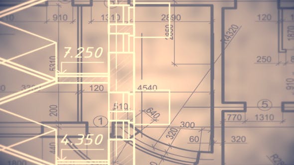 Architectural Blueprint Background - 15330096 Videohive Download